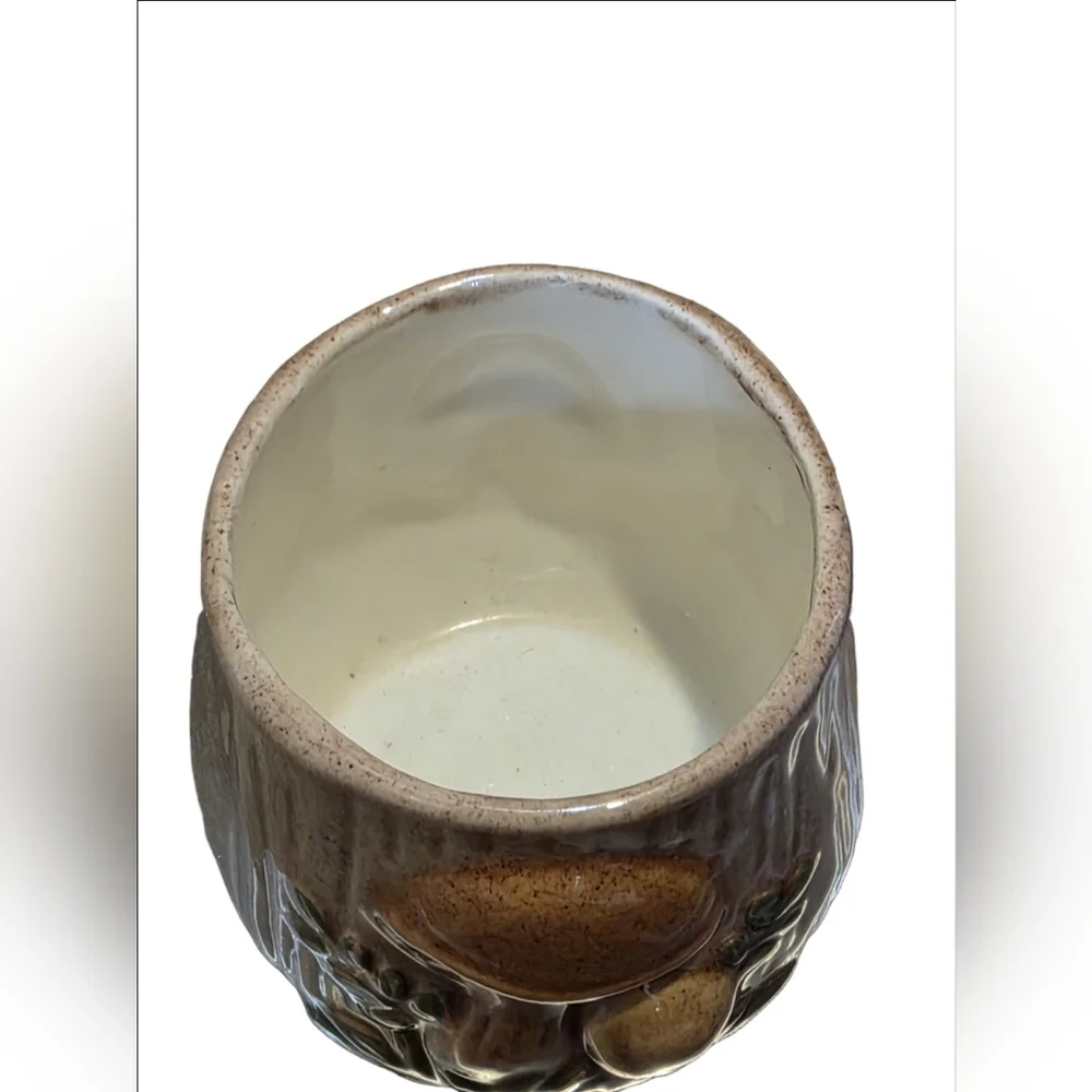 Vintage Handmade Ceramic Mini Mushroom Flower Pot 2.5